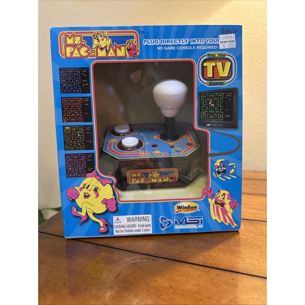 Ms. Pacman Gaming System MSi TV Arcade Plug And Play Into Your TV